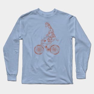 SEEMBO Giraffe Cycling Bicycle Bicycling Biking Riding Bike Long Sleeve T-Shirt